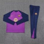 25-26 Barcelona Pink Training Kits Long Football Track suits - 图片 3