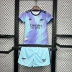 24-25 Arsenal Third Away Soccer Kids Kit Jersey+Shorts - 图片 3