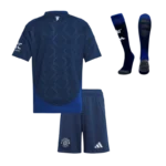 Kids Manchester United Custom Away Full Soccer Kits 2024-25 - 图片 2