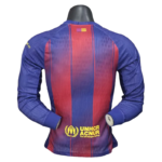 Barcelona Home  Long Sleeve soccer jerseys 2025-26  Player Version - 图片 2