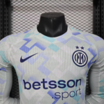 Inter Milan Away Shirt SOccer Jersey Long Sleeve Player Version 25-26 - 图片 3