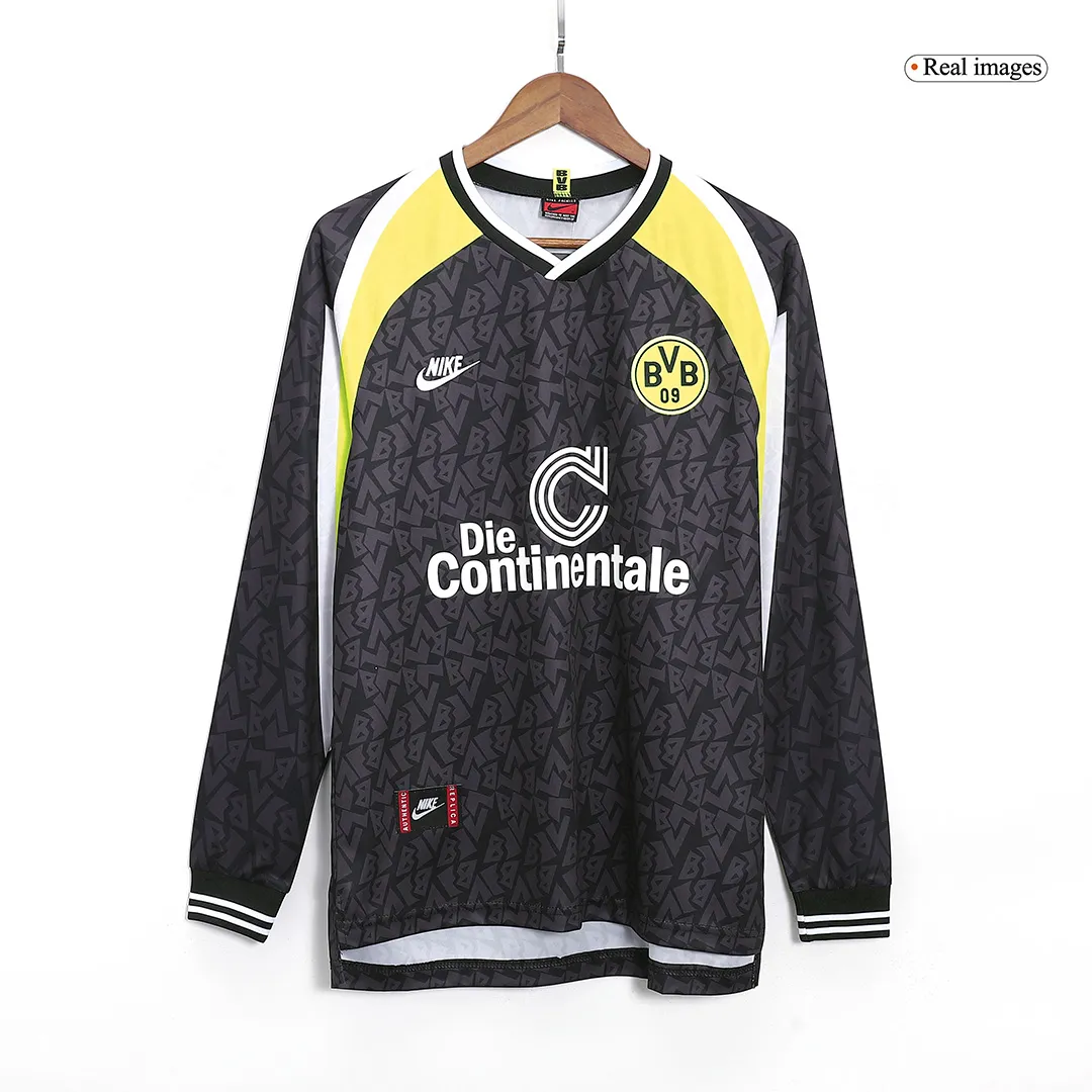 2387826c8a.webp 95-96 Borussia Dortmund Retro Away Long Sleeve Jersey - 图片 1