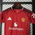 Kids Manchester United Home Soccer Kits 25-26 - 图片 3