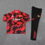 Manchester United Pre-Match Training kit(Sweatshirt+Pants)Red 2025-26 - 图片 3