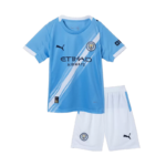 Manchester City Home Kids Soccer Jerseys Kit 2025-26