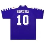 98-99 Fiorentina RUI COSTA #10 BATISTUTA #9 Retro Jersey Home - 图片 2