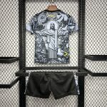 2024 Brazil Christ the Redeemer Special Kids Kit Football Jersey - 图片 4