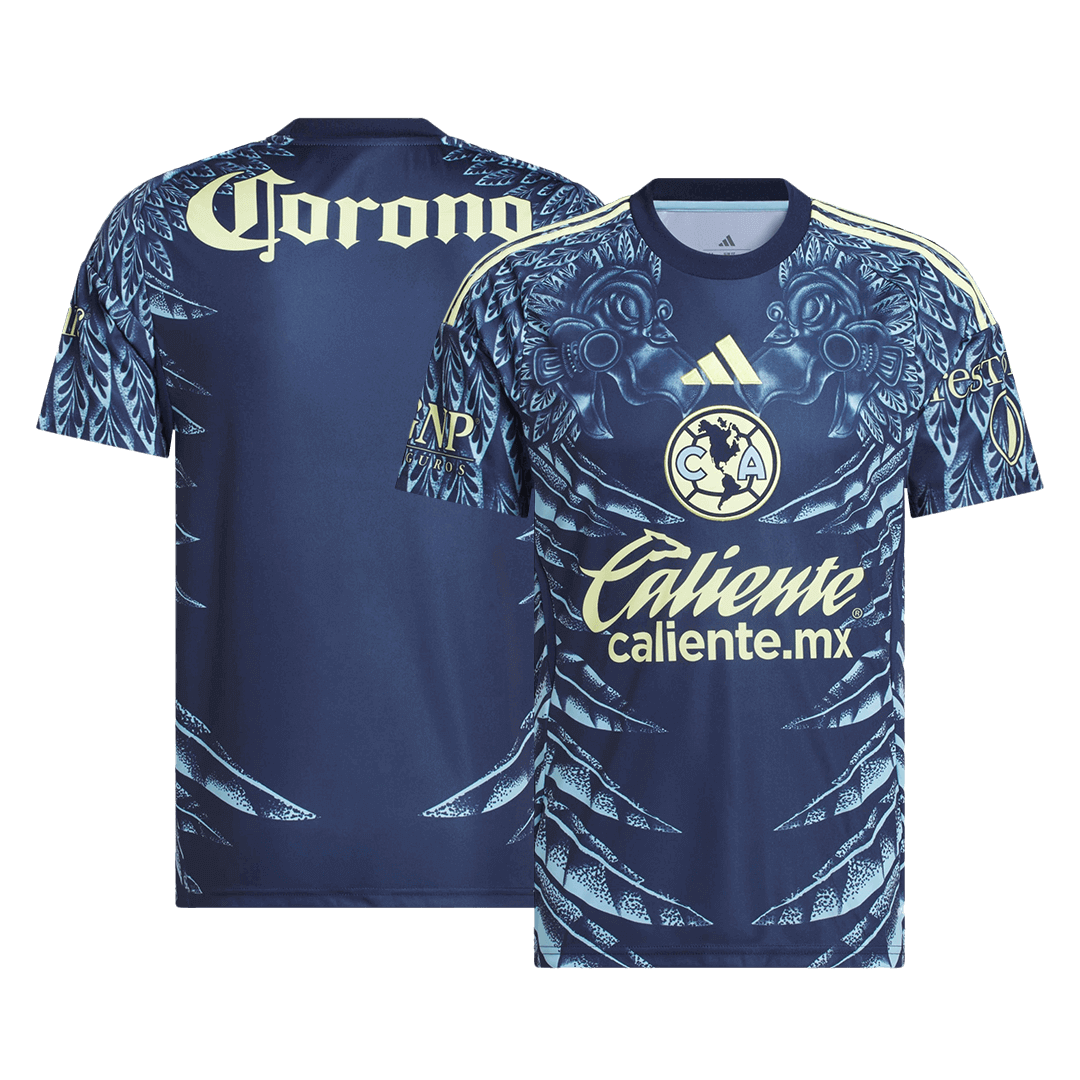4843ed3329691505026f8fc611ec3d25.png Club America Away Soccer Jersey 2025-26 Navy -Fan version - 图片 1