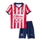 24-25 Chivas Home Soccer Kids kit Jersey+Shorts - 图片 2