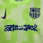 Barcelona Third Travis Scott Edition Kids Kits Youth Apparels Soccer Jersey 24-25 - 图片 6