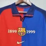 1999/2000 Retro Barcelona Home 100th Anniversary Version Football - 图片 3