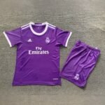 Real Madrid16-17 Away Retro Kids Kits Children Sets Football Jersey - 图片 5