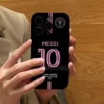 Messi Miami jersey black suitable for Apple 15 phone case TPU soft case - 图片 2