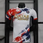 24/225 PSG Away Player version white red yellow blue Soccer Jersey - 图片 3