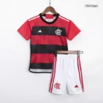Kids CR Flamengo 2023/24 Home Jersey Kit Replica - 图片 2
