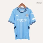 Kids Manchester City Home Jersey Kit Youth Apparels 2024/25 - 图片 10