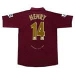 05-06 Arsenal Henry #14 Bergkamp #10 Pires #7 FABREGAS #15 Retro Jersey Home - 图片 7