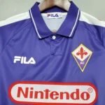 98-99 Fiorentina RUI COSTA #10 BATISTUTA #9 Retro Jersey Home - 图片 4