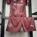 24-25 Manchester City Third Away Kids Kit Jersey+Shorts - 图片 6