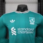 Liverpool Long Sleeve Third away green football jersey 2025-26 Player version - 图片 3