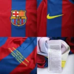 2005/06 Barcelona Messi #30 UCL Final Retro Jersey Home - 图片 5