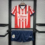 24-25 Chivas Home Soccer Kids kit Jersey+Shorts - 图片 3
