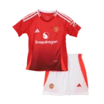 24-25 Manchester United Home Kids Jersey+Shorts