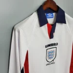 1998 England World Cup Home Retro Jersey Long Sleeve #7 BACKHAM #20 OWEN - 图片 7