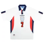 1998 World Cup England Home White Retro Jersey - 图片 4