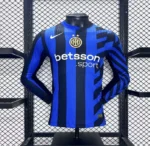 24-25 Inter Milan Home Long Sleeve Kit Player Version Shirt Soccer Jersey - 图片 3