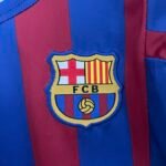 05-06 Barcelona Home Retro Kids Kits Football Jersey - 图片 5