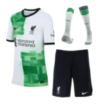 23-24 Kids Liverpool Away Whole Kit Jersey+Shorts+Socks