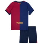 24-25 Barcelona Home Kids Kit Soccer Jersey+Shorts - 图片 2