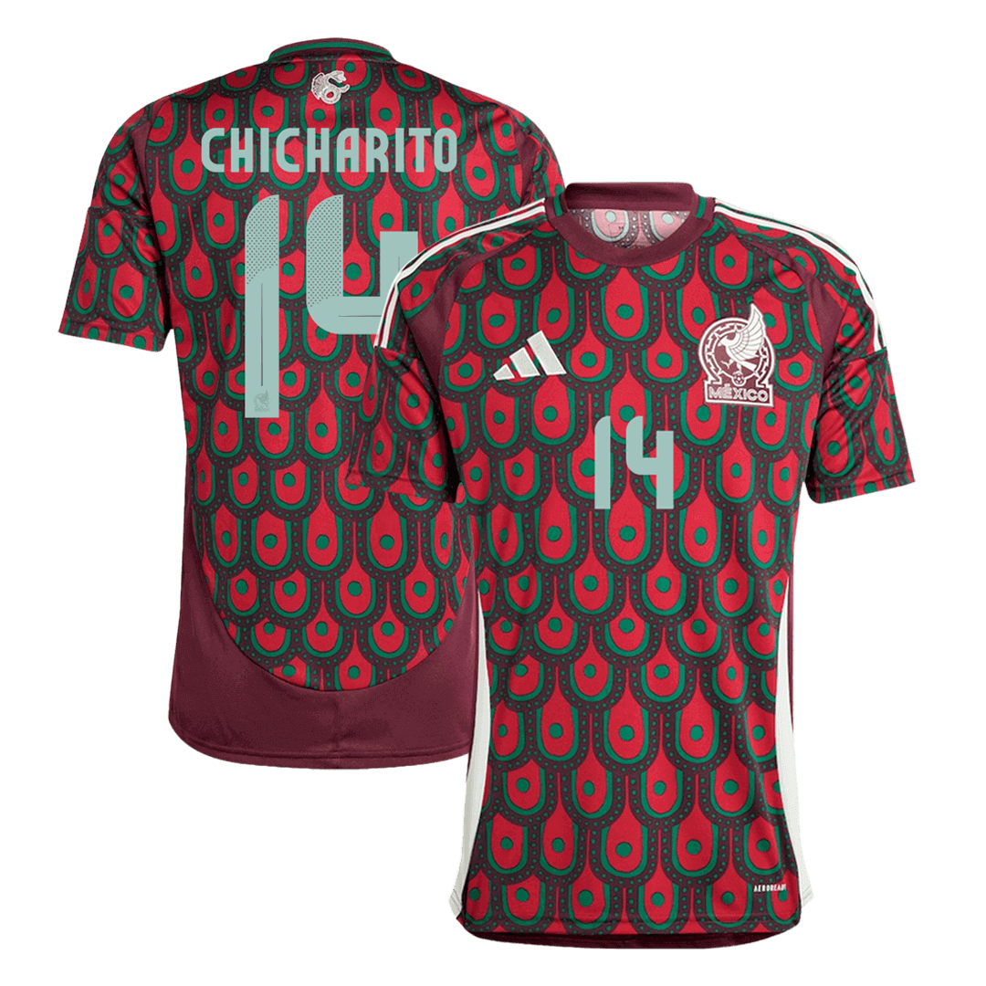 cefda53c1a.png Mexico Adidas CHICHARITO #14 Copa América Soccer Jersey Home Custom Shirt 2024 - 图片 1