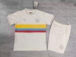 Colombia 24-25 Nation 100th Anniversary Special Edition Kids Kits White Jersey - 图片 2