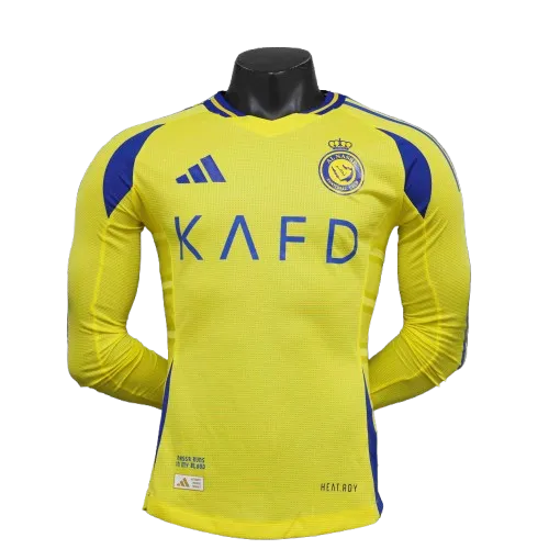 d3e9ccfd7a.webp 24-25 Al Nassr Home Long Sleeve Jersey Player Version - 图片 1