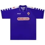 98-99 Fiorentina RUI COSTA #10 BATISTUTA #9 Retro Jersey Home