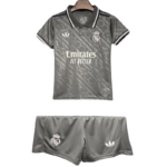 Real Madrid 24-25 Third Away Grey Kids Kits Jersey+Shorts - 图片 2