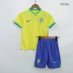 Brazil Kids Soccer Jersey Home Kit(Jersey+Shorts) World Cup 2022 - 图片 3