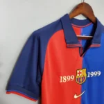 1999/2000 Retro Barcelona Home 100th Anniversary Version Football - 图片 4