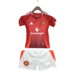 24-25 Manchester United Home Kids Jersey+Shorts - 图片 3