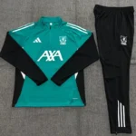 Liverpool Training Kit (sweatshirt+Pants) Green 2025-26 - 图片 2